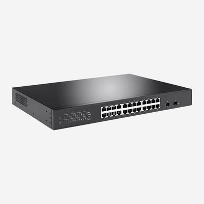 IEEE 802.3af Easy Smart PoE Switch With 24 PoE Ports And 2 SFP Fiber Ports