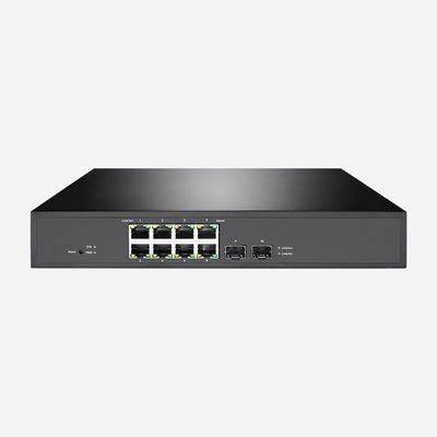 20G 8 Port Gigabit Smart PoE Switch With 2 SFP Ports Layer 2 Managed QoS