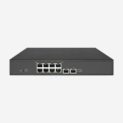 VLAN Support Gigabit Smart PoE Switch With 8 PoE+ RJ45 Ports And 2 RJ45 Ports