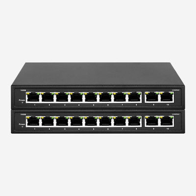 Steel Shell Unmanaged Ethernet Switch 10 10/100/1000M Auto Sensing RJ45 Ports