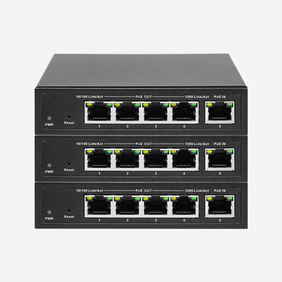 Port Trunking, 5 × 10/100/1000Mbps RJ45 Ports Commutateur PoE non géré Avec puissance de sortie PoE de 60W
