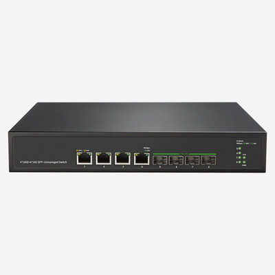 4 10Gbps RJ45 Solution de réseau de commutation Ethernet non gérée avec des performances de vitesse et un débit de transfert de 238,10 Mpps