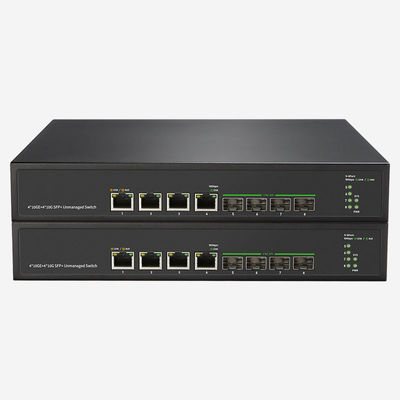 Puissant commutateur Ethernet 4 RJ45 10G avec support Jumbo Frame et capacité de commutation de 160 Gbps